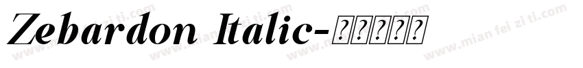 Zebardon Italic字体转换